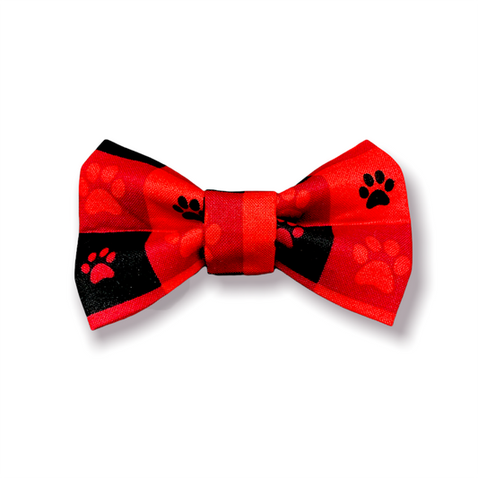 Paw Check Bow Tie