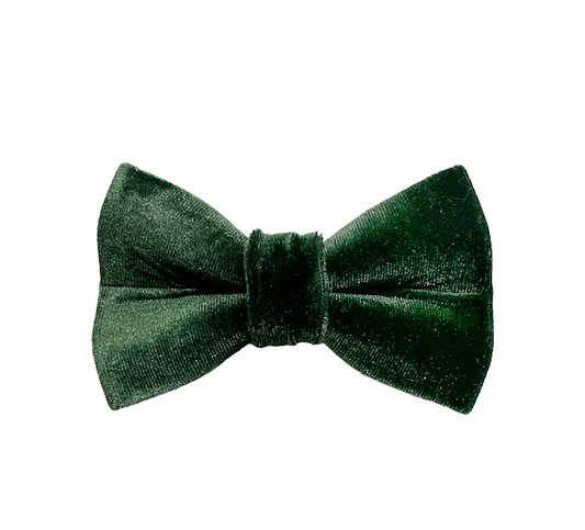 Green Velvet Bow Tie
